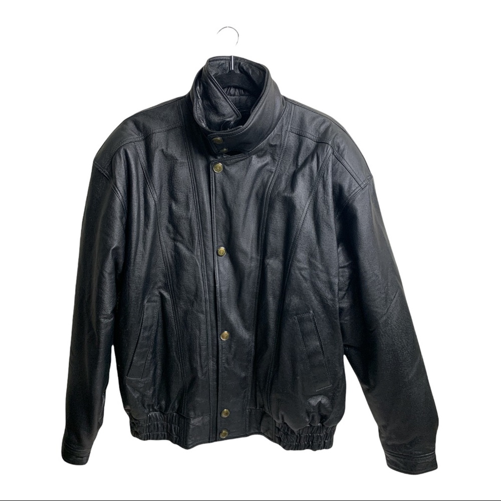 Vintage Intro Men XL Black Leather Jacket